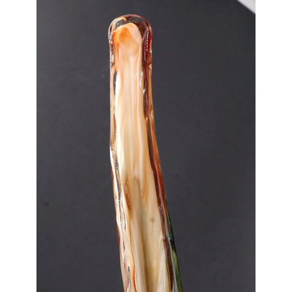 Vintage Hand Blown Art Glass Roadrunner or Pheasant 18" Tall Colorful - Picture 14 of 16